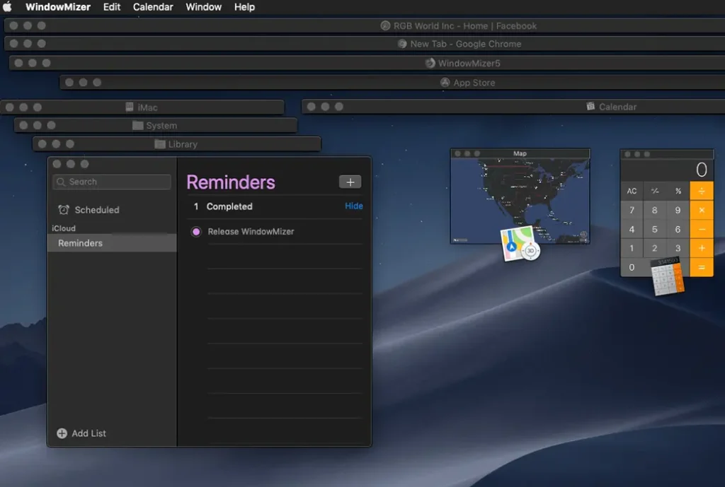 WindowMizer 5 Mac 窗口卷帘式收缩工具软件
