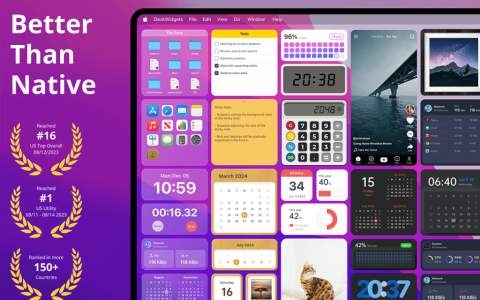 DeskWidgets Mac 桌面美化定制小组件工具软件