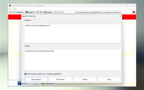 SuperMemo 19 超级记忆大师学习工具软件