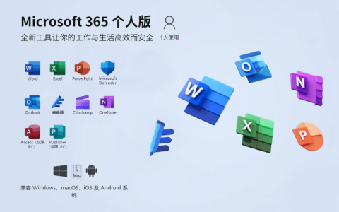 Microsoft 365 个人版 Office 办公软件